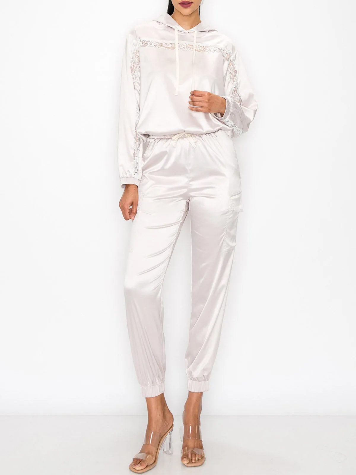 WOMEN'S LONG SLEEVE HOODIE & PANTS 2PC SET