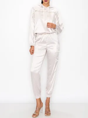 WOMEN'S LONG SLEEVE HOODIE & PANTS 2PC SET