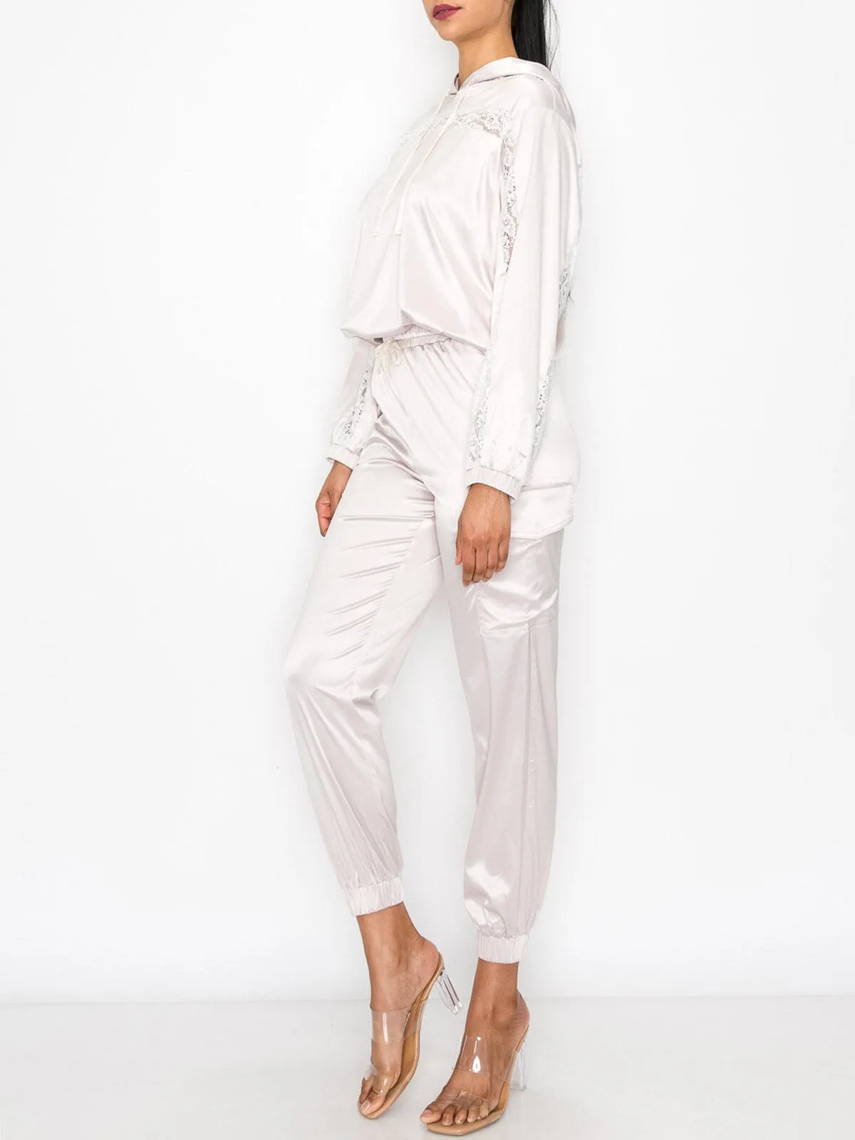 WOMEN'S LONG SLEEVE HOODIE & PANTS 2PC SET
